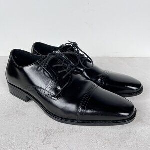 Stacy Adams Mens Cap Toe Black Oxford Leather Dress Shoes Sz 11